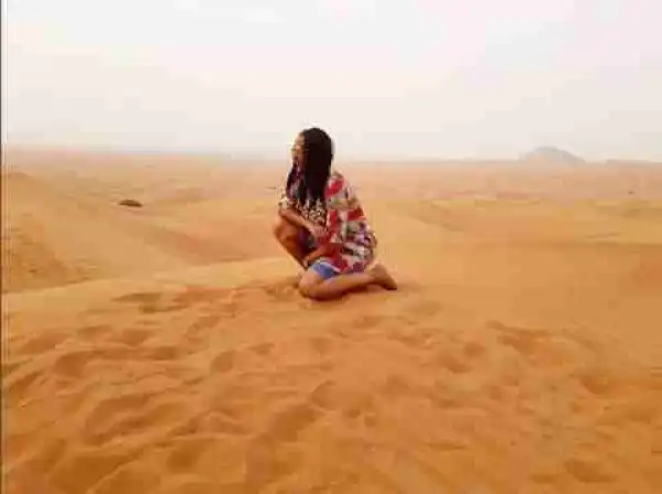 Ghanaian Actress Juliet Ibrahim Poses In Dubai Desert
